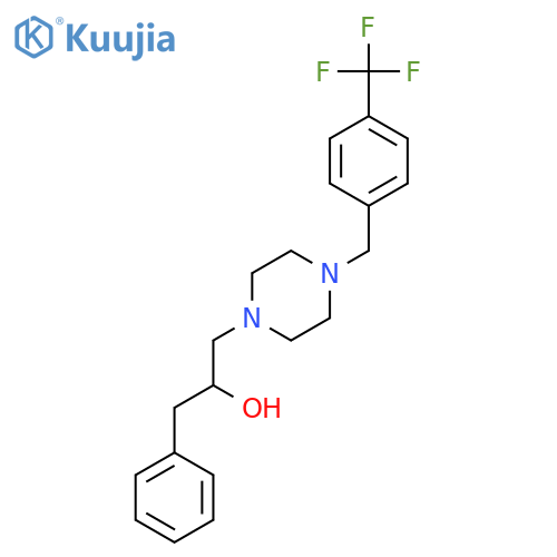 1-phenyl-3-(4-{4-(trifluoromethyl)phenylmethyl}piperazin-1-yl)propan-2-ol structure