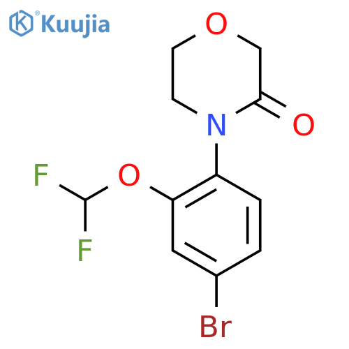 4-4-bromo-2-(difluoromethoxy)phenylmorpholin-3-one structure