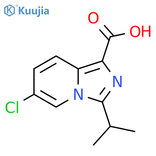 6-chloro-3-(propan-2-yl)imidazo1,5-apyridine-1-carboxylic acid structure