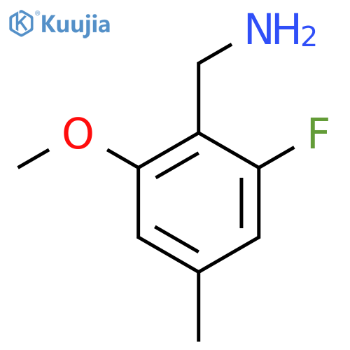 (2-fluoro-6-methoxy-4-methylphenyl)methanamine structure