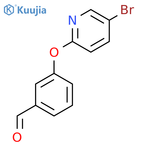3-(5-Bromopyridin-2-yl)oxybenzaldehyde structure