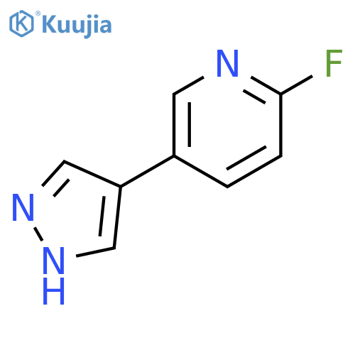 Pyridine, 2-fluoro-5-(1H-pyrazol-4-yl)- structure
