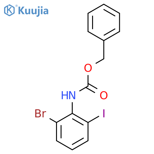 benzyl N-(2-bromo-6-iodophenyl)carbamate structure