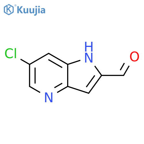6-chloro-1H-pyrrolo[3,2-b]pyridine-2-carbaldehyde structure