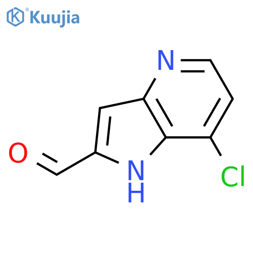 7-chloro-1H-pyrrolo[3,2-b]pyridine-2-carbaldehyde structure