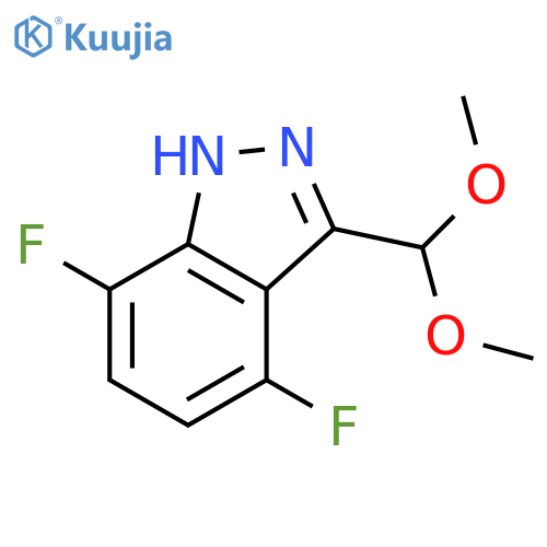 4,7-Difluoro-3-(diMethoxyMethyl)-1H-indazole structure