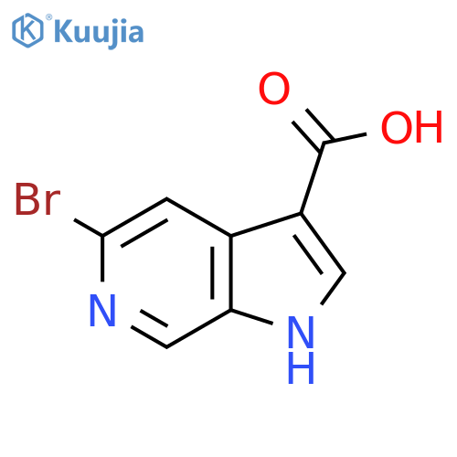 5-Bromo-1H-pyrrolo[2,3-c]pyridine-3-carboxylic acid structure