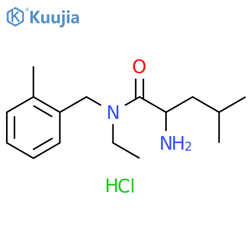 2-amino-N-ethyl-4-methyl-N-(2-methylphenyl)methylpentanamide hydrochloride structure