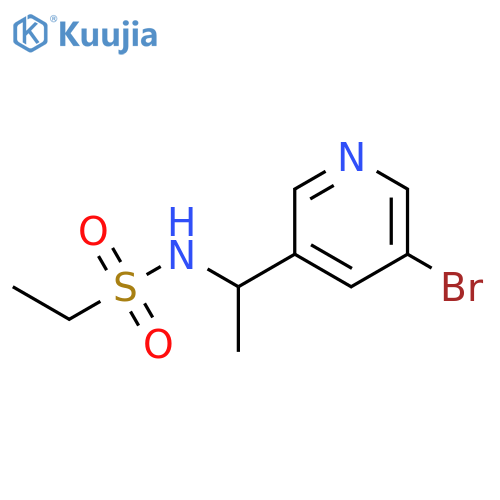 Ethanesulfonamide, N-[1-(5-bromo-3-pyridinyl)ethyl]- structure