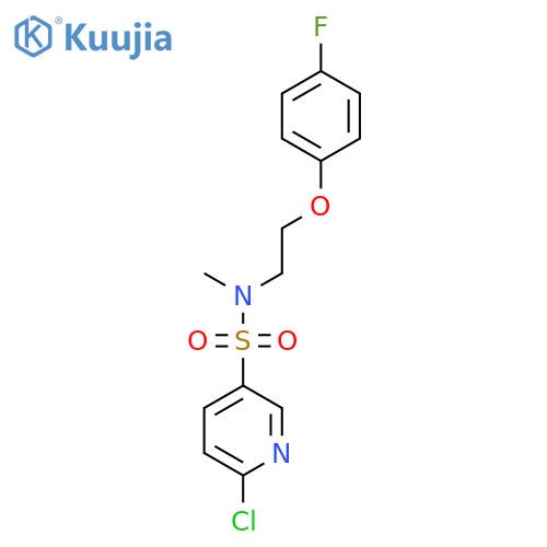 6-chloro-N-[2-(4-fluorophenoxy)ethyl]-N-methylpyridine-3-sulfonamide structure