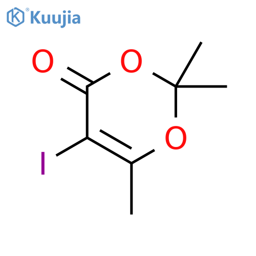 5-iodo-2,2,6-trimethyl-2,4-dihydro-1,3-dioxin-4-one structure