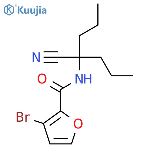 3-bromo-N-(1-cyano-1-propylbutyl)furan-2-carboxamide structure