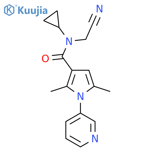 N-(cyanomethyl)-N-cyclopropyl-2,5-dimethyl-1-(pyridin-3-yl)-1H-pyrrole-3-carboxamide structure