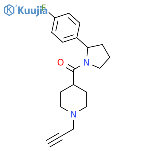 4-[2-(4-Fluorophenyl)pyrrolidine-1-carbonyl]-1-(prop-2-yn-1-yl)piperidine structure