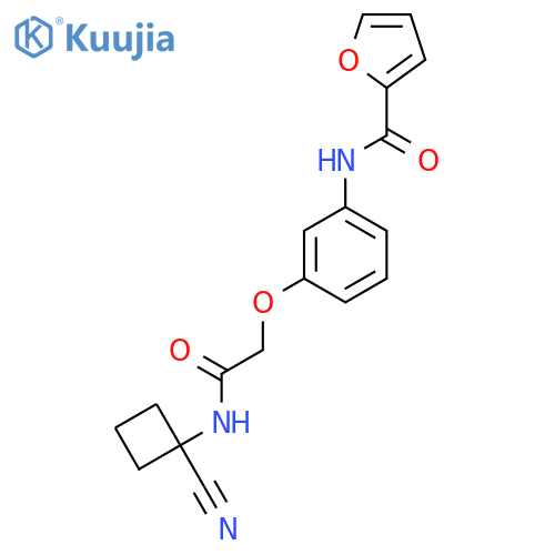 N-(3-{[(1-cyanocyclobutyl)carbamoyl]methoxy}phenyl)furan-2-carboxamide structure