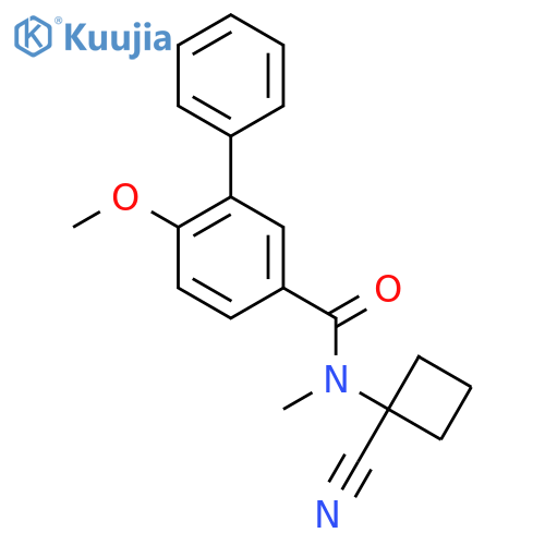 N-(1-cyanocyclobutyl)-6-methoxy-N-methyl-[1,1'-biphenyl]-3-carboxamide structure