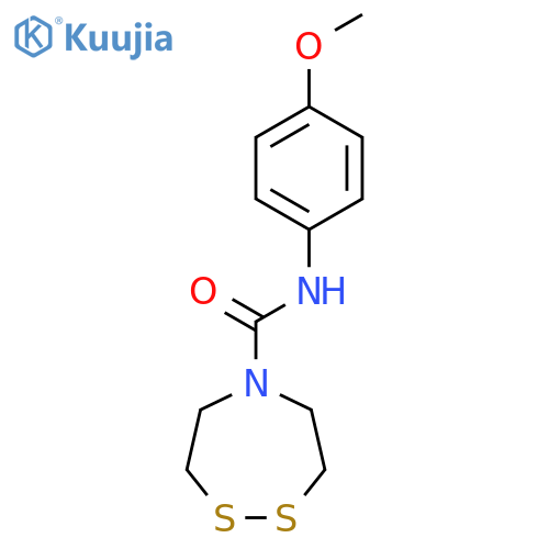 N-(4-methoxyphenyl)-1,2,5-dithiazepane-5-carboxamide structure