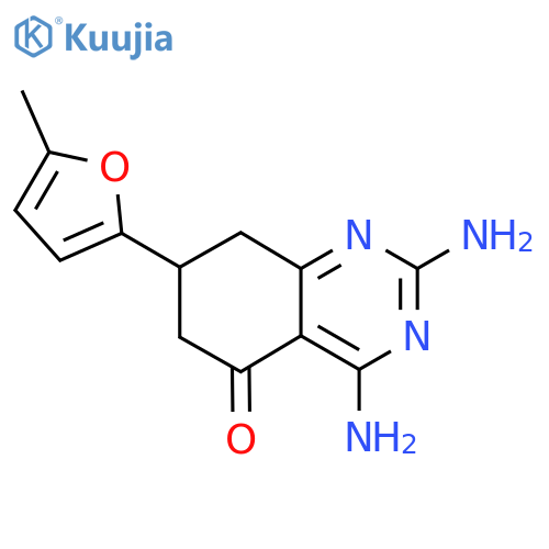 2,4-Diamino-7-(5-methyl-2-furyl)-7,8-dihydroquinazolin-5(6H)-one structure