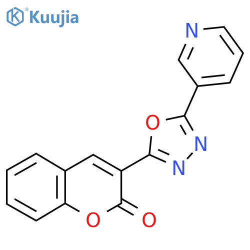 3-5-(pyridin-3-yl)-1,3,4-oxadiazol-2-yl-2H-chromen-2-one structure