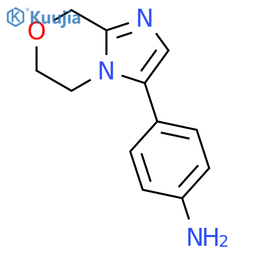 [4-(5,6-dihydro-8H-imidazo[2,1-c][1,4]oxazin-3-yl)phenyl]amine structure