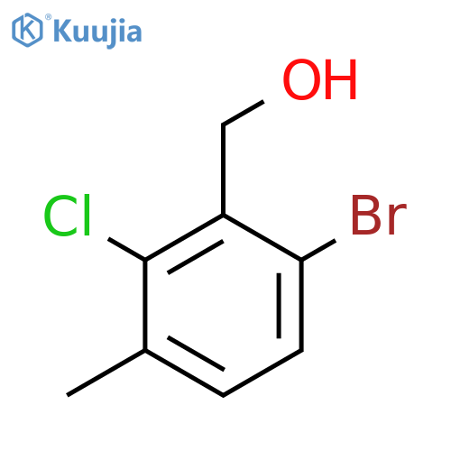 6-Bromo-2-chloro-3-methylbenzyl alcohol structure
