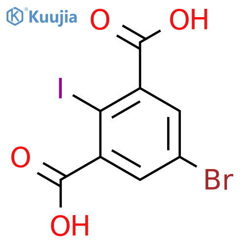 5-Bromo-2-iodo-1,3-benzenedicarboxylic acid structure