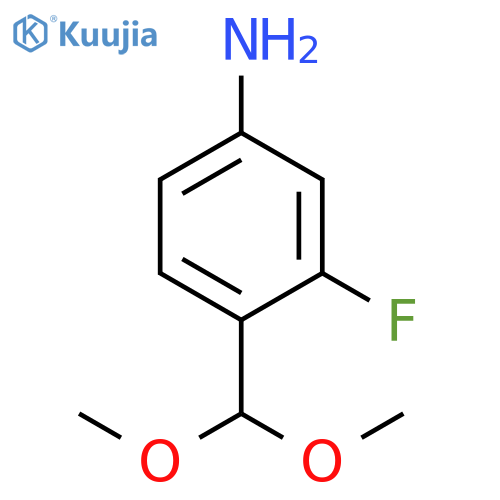 Benzenamine, 4-(dimethoxymethyl)-3-fluoro- structure