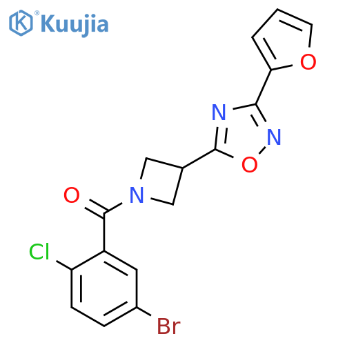 5-1-(5-bromo-2-chlorobenzoyl)azetidin-3-yl-3-(furan-2-yl)-1,2,4-oxadiazole structure