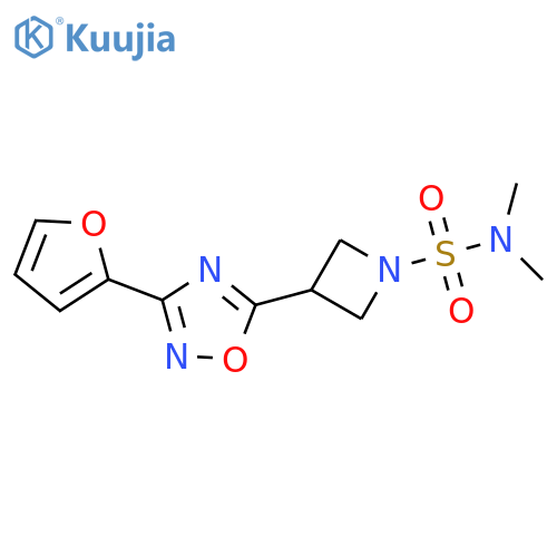 3-3-(furan-2-yl)-1,2,4-oxadiazol-5-yl-N,N-dimethylazetidine-1-sulfonamide structure