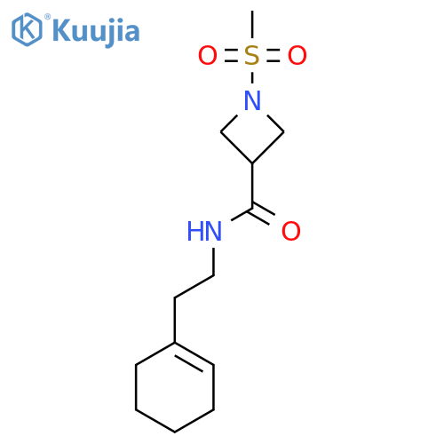 N-2-(cyclohex-1-en-1-yl)ethyl-1-methanesulfonylazetidine-3-carboxamide structure