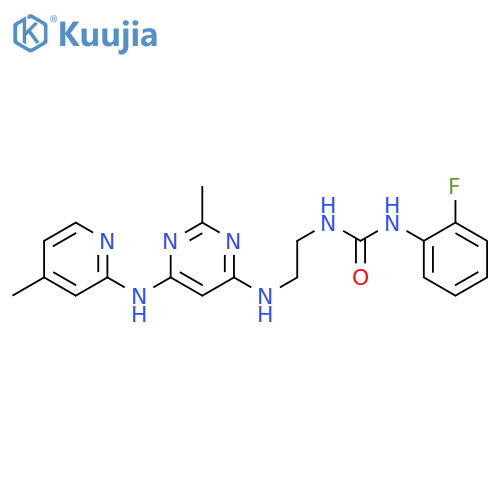 1-(2-fluorophenyl)-3-[2-({2-methyl-6-[(4-methylpyridin-2-yl)amino]pyrimidin-4-yl}amino)ethyl]urea structure