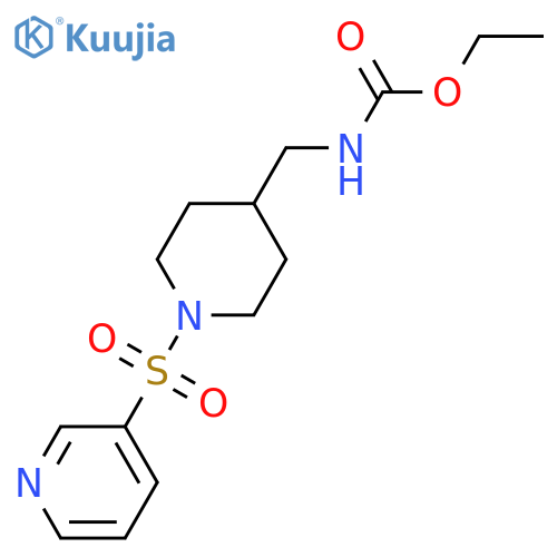 ethyl N-{1-(pyridine-3-sulfonyl)piperidin-4-ylmethyl}carbamate structure