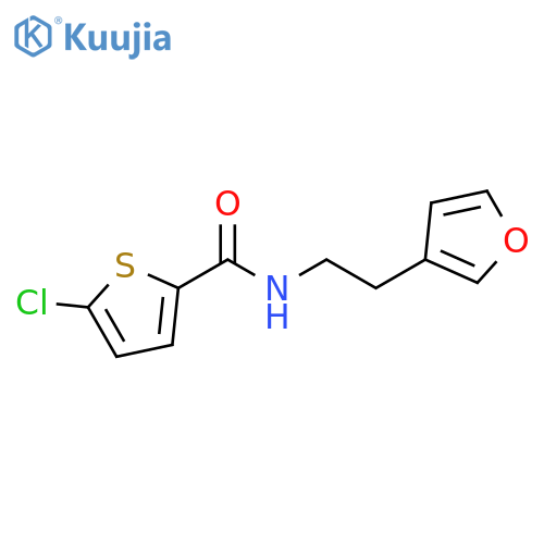 5-chloro-N-[2-(furan-3-yl)ethyl]thiophene-2-carboxamide structure
