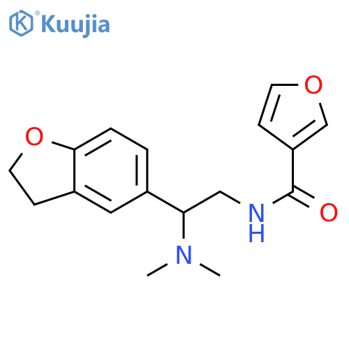 N-[2-(2,3-dihydro-1-benzofuran-5-yl)-2-(dimethylamino)ethyl]furan-3-carboxamide structure