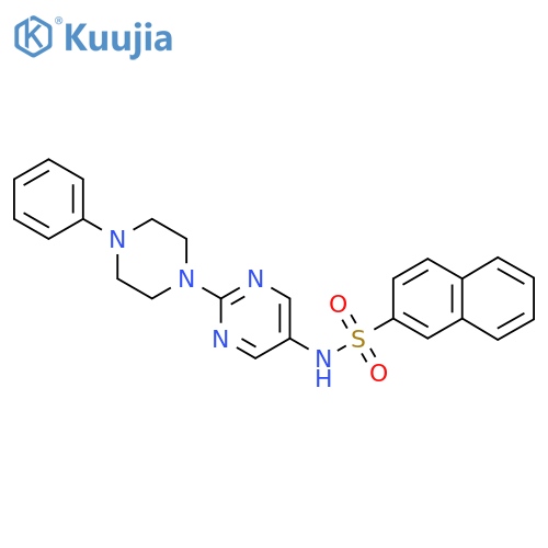 N-2-(4-phenylpiperazin-1-yl)pyrimidin-5-ylnaphthalene-2-sulfonamide structure