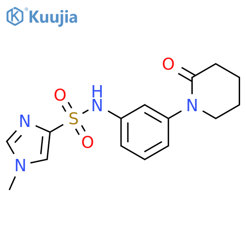 1-methyl-N-3-(2-oxopiperidin-1-yl)phenyl-1H-imidazole-4-sulfonamide structure