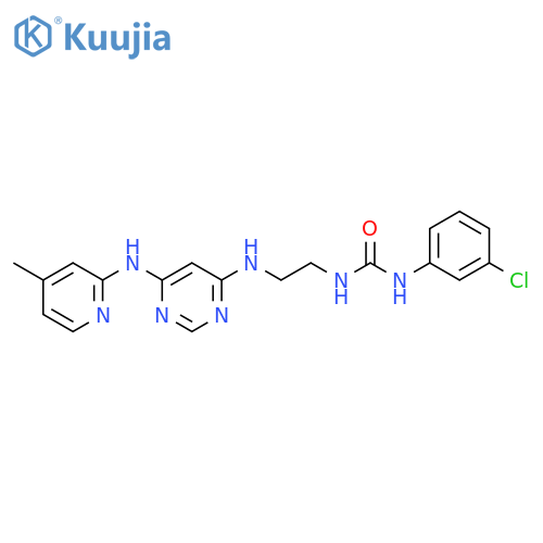 1-(3-chlorophenyl)-3-[2-({6-[(4-methylpyridin-2-yl)amino]pyrimidin-4-yl}amino)ethyl]urea structure