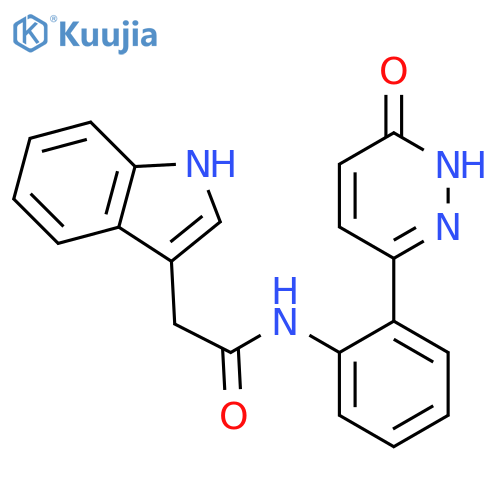2-(1H-indol-3-yl)-N-2-(6-oxo-1,6-dihydropyridazin-3-yl)phenylacetamide structure