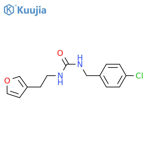 1-[(4-chlorophenyl)methyl]-3-[2-(furan-3-yl)ethyl]urea structure