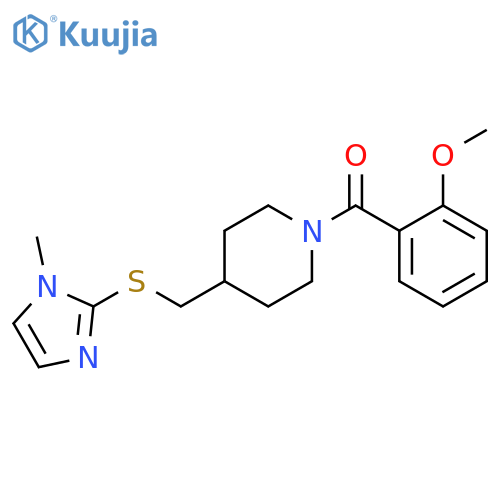 1-(2-methoxybenzoyl)-4-{[(1-methyl-1H-imidazol-2-yl)sulfanyl]methyl}piperidine structure