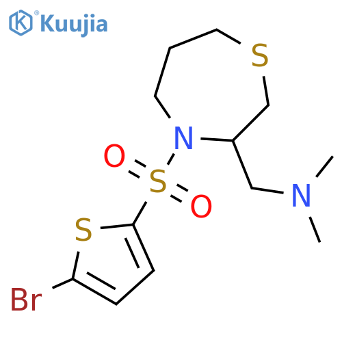({4-[(5-bromothiophen-2-yl)sulfonyl]-1,4-thiazepan-3-yl}methyl)dimethylamine structure