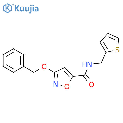 3-(benzyloxy)-N-(thiophen-2-yl)methyl-1,2-oxazole-5-carboxamide structure