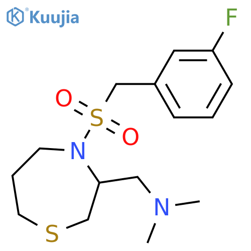 ({4-[(3-fluorophenyl)methanesulfonyl]-1,4-thiazepan-3-yl}methyl)dimethylamine structure