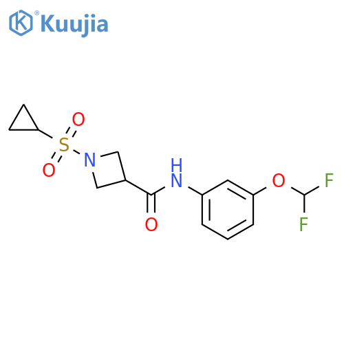 1-(cyclopropanesulfonyl)-N-3-(difluoromethoxy)phenylazetidine-3-carboxamide structure
