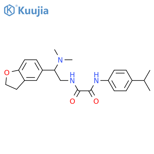 N-[2-(2,3-dihydro-1-benzofuran-5-yl)-2-(dimethylamino)ethyl]-N'-[4-(propan-2-yl)phenyl]ethanediamide structure