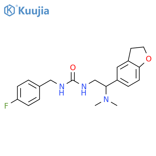 3-[2-(2,3-dihydro-1-benzofuran-5-yl)-2-(dimethylamino)ethyl]-1-[(4-fluorophenyl)methyl]urea structure