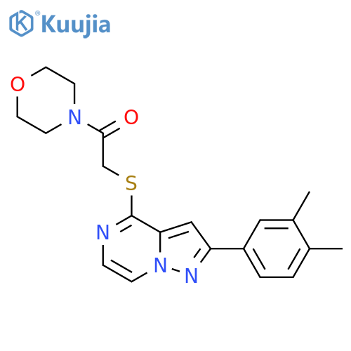 2-{2-(3,4-dimethylphenyl)pyrazolo1,5-apyrazin-4-ylsulfanyl}-1-(morpholin-4-yl)ethan-1-one structure