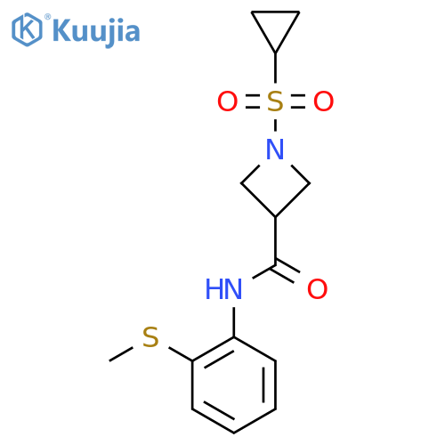 1-(cyclopropanesulfonyl)-N-2-(methylsulfanyl)phenylazetidine-3-carboxamide structure