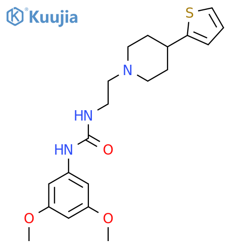 3-(3,5-dimethoxyphenyl)-1-{2-4-(thiophen-2-yl)piperidin-1-ylethyl}urea structure