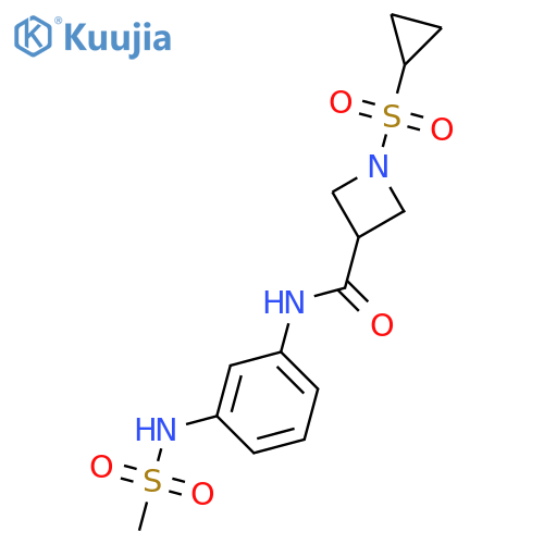 1-cyclopropylsulfonyl-N-[3-(methanesulfonamido)phenyl]azetidine-3-carboxamide structure